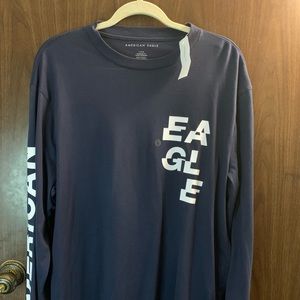 American Eagle Graphic Long Sleeve T-Shirt Size Large